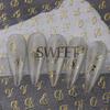 Nuevas Pegatinas para Uñas al por Mayor Exportación Más Vendidas Estilo Japonés Retro Letras Inglesas Calcomanías Adhesivas 3D para Uñas Uñas