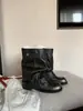 Versión de cuero~Botas de caña ancha con plataforma de suela gruesa para mujer, botas de cowboy western con tacón grueso y hebilla de cinturón, botines