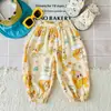 Pantalones Finos de Verano a Prueba de Mosquitos para Niños Pantalones de Algodón y Seda para Bebé Pantalones Frescos a Prueba de Mosquitos Pantalones Casuales Lindos de Dibujos Animados