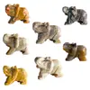 Artesanato Animal Elefante Ornamentos de Jade Decoração de Casa Pedra Semi-preciosa Marcas de Pedra Original Decoração de Mesa Doméstica Polida