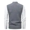 Chaleco Suéter Cardigan Ropa Interior para Hombre Otoño e Invierno Cálido Delgado Chaleco Suéter Tejido Chaqueta para Hombre M59-P28