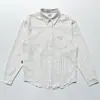 Ahora - Versión correcta: Camisa retro de rayas de estilo Dongdaemun coreano, corte holgado, manga larga y botones laterales