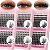 Explosiones Transfronterizas Pestañas Postizas Individuales en Grupo C Segmentadas Curvadas Adecuadas para 8-18mm Naturales Curvadas Joker Pestañas Injertadas