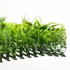 Muro de Cerca Artificial Transfronteiriço com Folhas Verdes, Cerca de Madeira, Flores Artificiais, Decoração de Jardim, Madeira Plástica, Cerca de Planta Verde em PVC