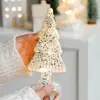 Árbol de Navidad de Cristal de Escritorio Luminoso Adornos Ins Decoración Atmósfera Festiva Fiesta Ventana Regalos de Navidad