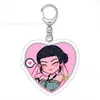 Kpop Girl Group de Caça Promoção de Natal Pequeno Presente Chaveiro Pingente Desenho Animado Acrílico Chaveiro Pequeno Presente