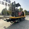Veículo de Resgate Azul, Caminhão Guincho Jiefang Tiger V, Máquinas de Engenharia, Suporta Plataforma para Carga Pesada de 3-8 Toneladas