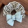 Scrunchie Rayado Lindo de Pan con Lazo Estilo Coreano para Moño de Niña Accesorio para el Cabello Relleno de Algodón