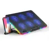 Radiador para portátil F15 con efecto de luz RGB, pantalla con soporte para teléfono móvil, tableta, radiador para portátil