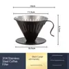 Filtro de Café Gotejamento de Aço Inoxidável Copo Filtrante Gotejamento Conjunto de Filtro Gotejamento