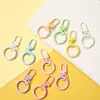Color macarrón hebilla de puerta anillo de resorte llavero accesorios adornos hechos a mano Pindu colgante colgante anillo conector abierto de colores