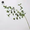 Venta directa de fábrica: hoja de bambú artificial, hoja de higuera, ramas de árbol, ramas para arreglo floral, hojas pequeñas, decoración de paisaje ecológico, hojas artificiales