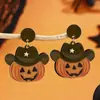 Venta Caliente Transfronteriza Europea y Americana Combinación de Pendientes de Halloween Dibujos Animados Divertidos Cabeza de Calabaza Fantasma Murciélago Elemento Set de Pendientes