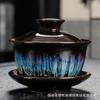 Tazón Gai Sancai Tazón de Té Taza de Té Grande Cerámica Individual Porcelana Blanca Juego de Té Kung Fu Porcelana Azul y Blanca con Tapa