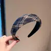 Diadema de Satén Color Café con Lunares Estilo Coreano de Ala Ancha con un Toque de Lujo, Adecuada para el Uso Diario, Accesorio para el Cabello, Diadema, Pinza para Flequillo