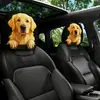 Funda de reposacabezas de coche de dibujos animados linda, funda de cojín de coche de animales, funda de almohada para cuello de coche suave