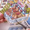 Pegatinas de Escenarios de la Mañana Temprano Serie Días Brillantes Pegatinas Lindas 3D Miniatura Alivio del Estrés Pegatinas Decorativas