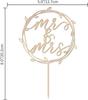 Tarjeta de decoración de pastel de madera de Señorita a Señora, para bodas, compromisos, regalos de novia, suministros de decoración para despedidas de soltero