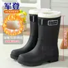 Botas de Chuva Britânicas Rosa com Cordão à Prova de Vento, Botas de Chuva da Moda de Cano Médio, Sapatos de Borracha Antiderrapantes, Botas de Água, Sapatos de Água Femininos para Caminhada