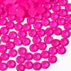 Cristal de Vidro Luminoso Fluorescente para Nail Art com Fundo Plano Diamante Strass Redondo Adesivo Colorido Diamante DIY Acessórios para Joias Feitas à Mão