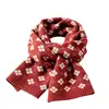Bufanda de punto nueva de cuatro paneles en color rojo, adecuada tanto para hombres como para mujeres, cálida y versátil para otoño e invierno, perfecta como regalo de Navidad, calentador de cuello de lana