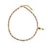 Moda de Verano Exquisito Colorido Goteo de Aceite Cuentas de Mijo Piedra Natural Collar de Cuentas Lujo Ligero Gama Alta Cadena de Clavícula en Capas