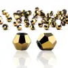 Cuentas sueltas de cristal de dos puntas con borde superior, de 4 mm, para manualidades, accesorios de joyería