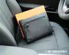 L burro nova bolsa masculina letra couro preto texturizado bolsa de mão bolsa de documentos bolsa de mão bolsa de clipe foto tiro real