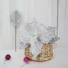 25cm Flores de Natal com Pó Dourado Decorações de Árvore de Natal Guirlanda de Natal Enfeites Acessórios de Decoração de Festa Decoração de Natal