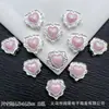 Amor zircônia multicolor coração de pêssego multi-way diamantes contas diy pulseira de contas feita à mão colar corrente de celular acessórios material
