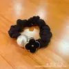 Elástico de Cabelo de Ano Novo com Alta Elasticidade, Strass e Pérolas; Elástico de Ponytail Fashion; Acessório de cabelo versátil