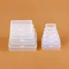Caja de plástico rectangular de PP transparente caja para joyas caja para uñas caja para componentes caja para accesorios de juguete caja de embalaje para piezas pequeñas almacenamiento