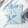 Conjunto de Papel de Carta e Envelope com Estampagem a Quente Rosa Azul Carta de Amor Dia dos Namorados Flor Rosa Metálica Fecho de Coração Envelope Perolado