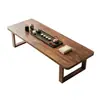 Mesa de té grande de madera de nogal sudamericano, mesa de té de madera maciza estilo chino nuevo, mesa de preparación de té de alta gama, mesa de té para sala de té, mesa de té estilo Zen para oficina
