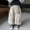 Pantalones de trabajo para niños, estilo primavera y otoño, elegantes pantalones tipo linterna, pantalones de algodón para niños, geniales y modernos para niños, pantalones jogger casuales de otoño