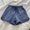 Novos shorts esportivos de verão, cintura elástica, calças casuais soltas, design petite feminino, hot pants atacado