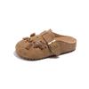 Meias-sapatos Fechadas Perfuradas Estilo Birkenstock para Crianças 2026 Lançamento de Verão Versão Coreana Sandálias Slip-On Respiráveis para Meninos e Meninas