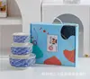 Yuhuo Set de 3 Tazones para Conservar Alimentos Tazones de Cerámica para Conservar Alimentos con Tapa Set para Evento de Inauguración de Empresa Caja de Regalo Souvenir Venta al por Mayor