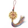 Adornos de cuerda de cinco colores de estilo étnico tejidos a mano, paz dentro y fuera, flor de ciruelo, diez emperadores Qian, moneda de cobre de aleación, colgante para coche