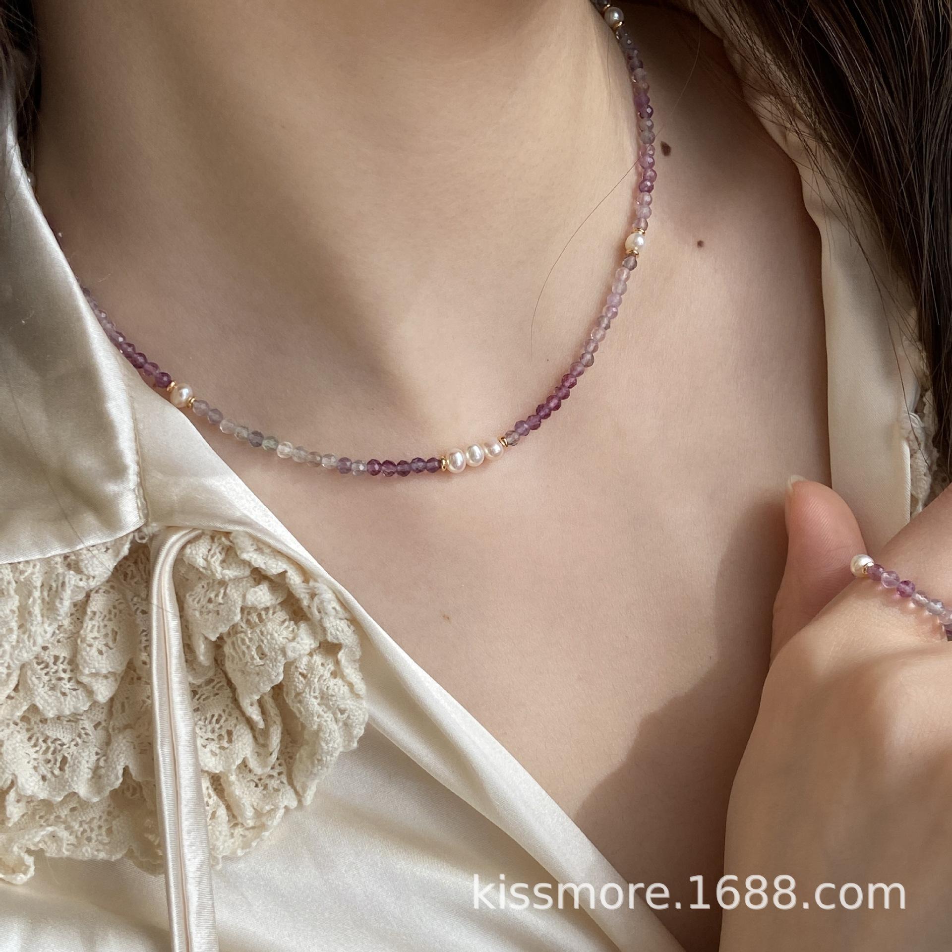 小颗紫色萤石间隔珍珠项链13.jpg