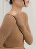 Yangzi Hilo Textura de Lana Sin Costuras Corte Ajustado Ropa Interior para Mujer Primavera 2025 Cuello Redondo Suéter Básico de Capa Gris 060