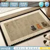 Tapete de chão para banheiro de lama de diatomáceas, absorvente e de secagem rápida, para uso doméstico no banheiro ou vaso sanitário, estilo vintage, antiderrapante para a área da pia