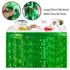 75*275cm Saia de Mesa Larga de Seda Verde Tema Festa de Rugby Festa Temática Franja Chuva Seda Decoração Saia de Mesa
