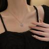 Collar de Copo de Nieve Giratorio para Mujer 2025 Nuevo Trendy Lujo Accesible Elegante Giratorio Nicho de Alta Gama Cadena de Clavícula de Acero de Titanio