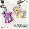 Chaveiro de Acrílico My Little Pony Bolsa Pingente Fofo Pingente Decorativo Chaveiro de Desenho Animado de Acrílico Pônei