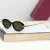 2026 Novos Óculos de Sol Femininos Estilo Oval Nerd Leopardo Transfronteiriços Ct0634, Óculos de Sol Masculinos Kajia Férias Cool