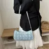 Bolso pequeño cuadrado de moda estilo coreano para mujer, nuevo modelo de verano 2026, color liso con pedrería, bolso de hombro para ir al trabajo, bolso de axila