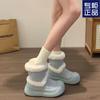 Botas de Algodón de Moda para Mujer 2025 Invierno Nuevas Súper Populares Cálidas Moda Versátiles Suela Gruesa Antideslizantes Felpa Engrosada Botas de Nieve