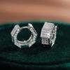 Pendientes de moissanita de plata esterlina S925 con incrustaciones de lujo, estilo hip hop, para hombres y mujeres, de Amazon.