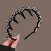 Tiara Retro com Strass para Mulheres 2026 Novo Estilo Uso Diário High-End Fashionável Versátil Antiderrapante com Dentes